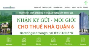 Dịch vụ môi giới cho thuê nhà quận 6.